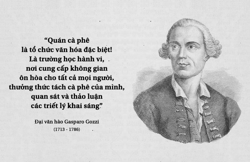 Kỳ 27: Đại văn hào Gasparo Gozzi: 'Quán cà phê là tổ chức văn hóa đặc biệt!'