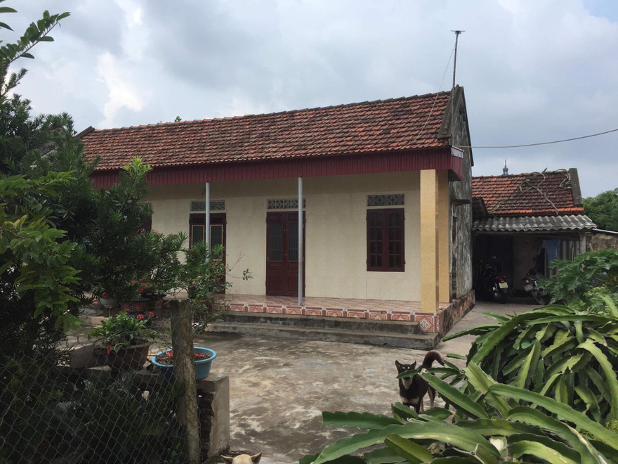 Nhà ông Nguyễn Văn Xuyên, nơi con rể mang xăng đến tự thiêu - Ảnh: Hoàng Long