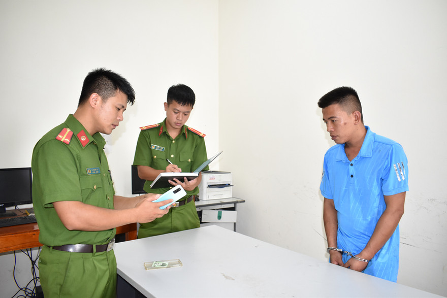 Đối tượng cướp xe ô tô Phạm Văn Vương bị bắt sau 3 giờ gây án - Ảnh: Hoàng Long