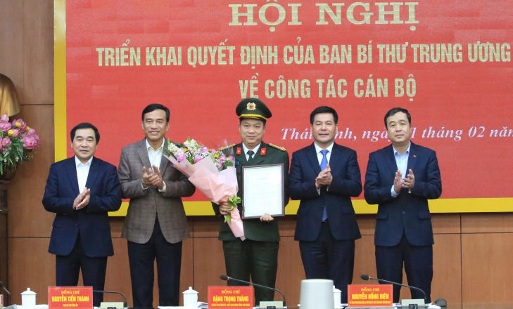 Thượng tá Nguyễn Thanh Trường được Ban Bí thư chỉ định tham gia Thường vụ Tỉnh uỷ Thái Bình - Ảnh: Hoàng Long