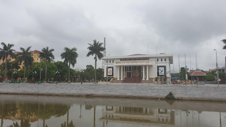 Vụ việc xảy ra tại khu vực Trung tâm văn hoá huyện Vũ Thư - Ảnh: Hoàng Long