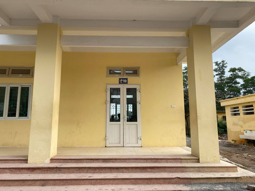 Lớp 9D, trường THCS Châu Giang, nơi có một học sinh vừa tử vong - Ảnh: Hoàng Long