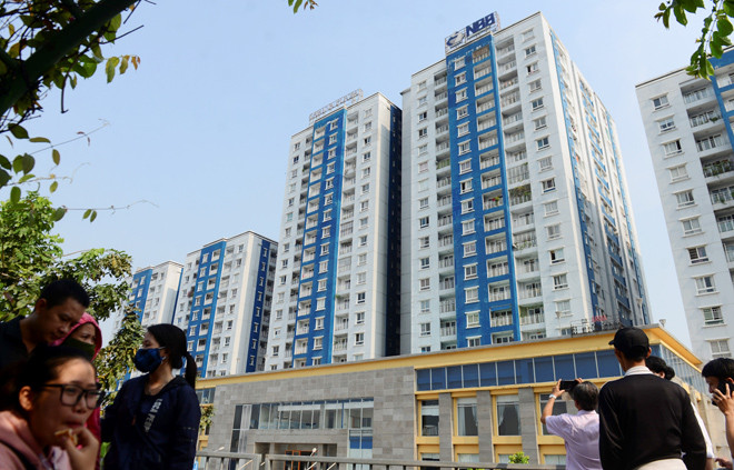 Tòa nhà chung cư nơi xảy ra vụ cháy kinh hoàng sáng 23/3. Ảnh: Zing.vn