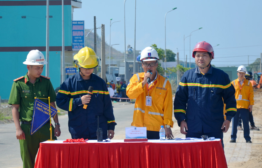 KĐN tổ chức thành công diễn tập PCCC trên hành lang tuyến ống dẫn khí Bạch Hổ