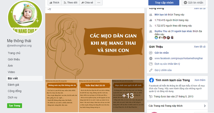Fanpage Mẹ thông thái – cẩm nang toàn diện cho phụ nữ hiện đại