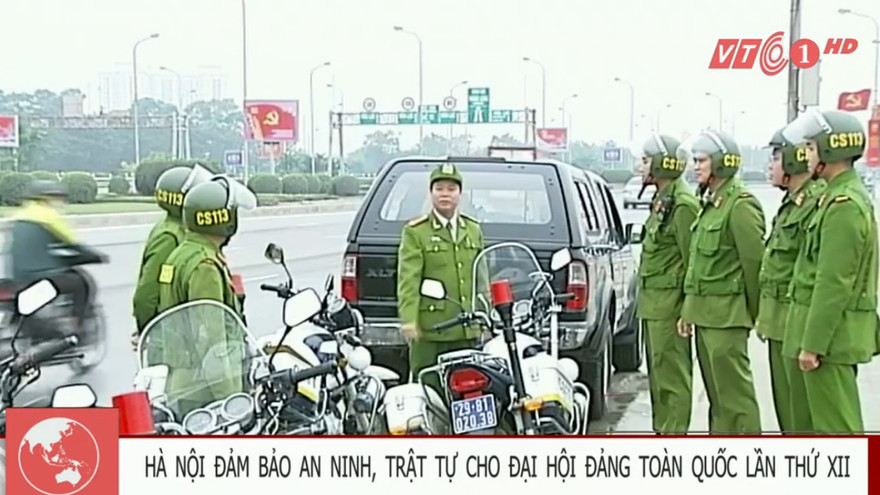 An ninh nghiêm ngặt bảo vệ Đại hội XII