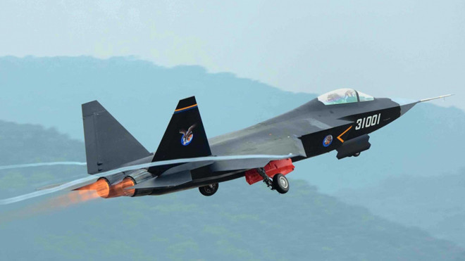 Chiến đấu cơ Fc-31 của Trung Quốc. (Ảnh: Getty)