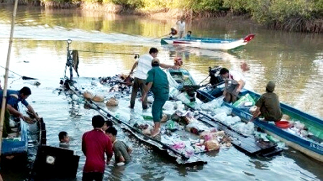 Hiện trường vụ nổ. Ảnh: Phúc Hưng