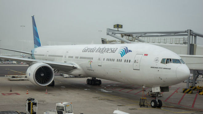 Máy bay của hãng hàng không Garuda Indonesia.