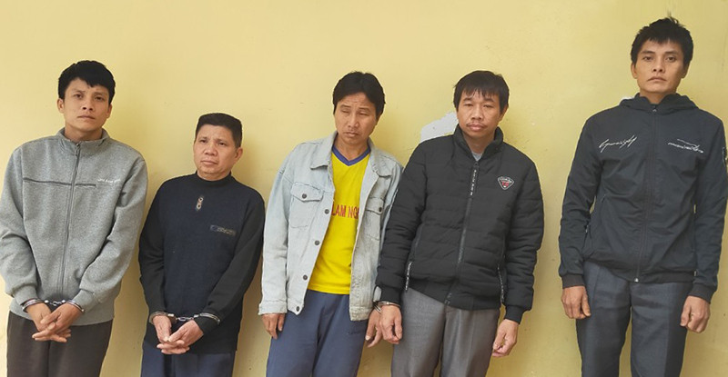 Các đối tượng bị bắt giữ