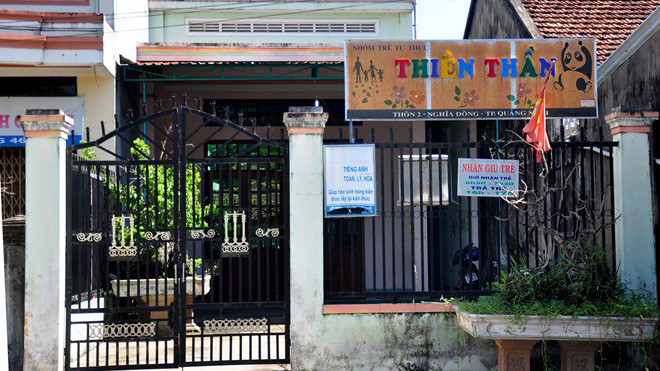 Cơ sở mầm non tư thục Thiên Thần đóng cửa sau khi xảy ra sự cố bé trai 3 tuổi tử vong. Ảnh: Minh Hoàng.