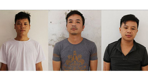 Nhóm Tuấn, Hiến và Bằng. Ảnh: Cơ quan điều tra.