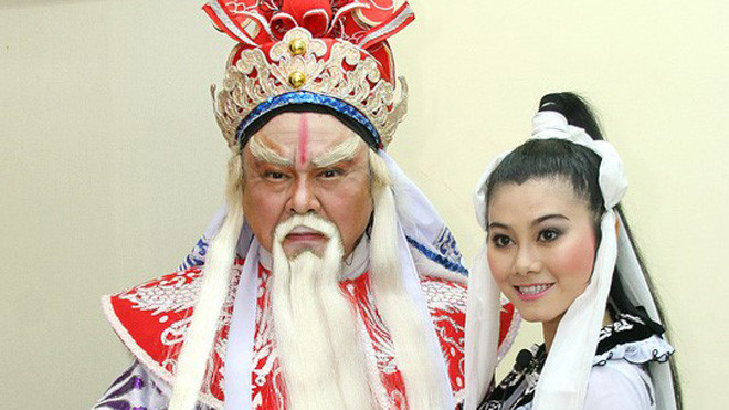 Cha con NSND Thanh Tòng - NSƯT Quế Trân. Ảnh: Thanh Hiệp.