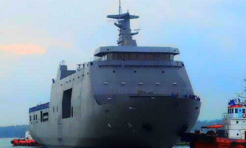 Tàu đổ bộ BRP Tarlac của hải quân Philippines. Ảnh: GMA