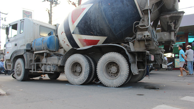 Chiếc xe bồn gây tai nạn.