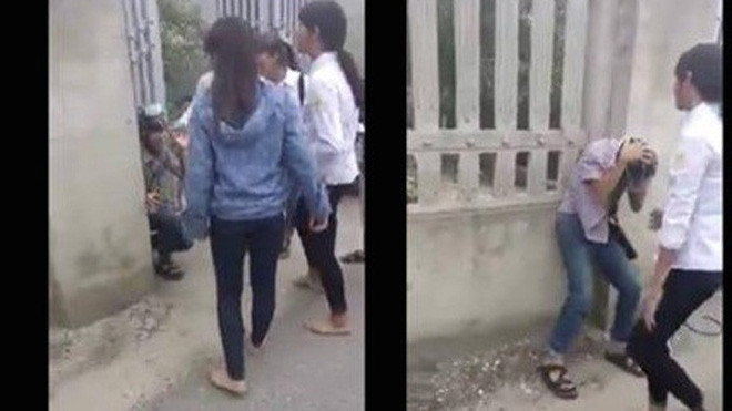 Nhóm nữ sinh Thanh Hóa cầm gậy đánh hội đồng bạn nam