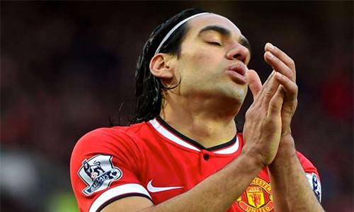 Hai mùa bóng ở Anh là ác mộng cho sự nghiệp của Falcao. Ảnh: AFP.