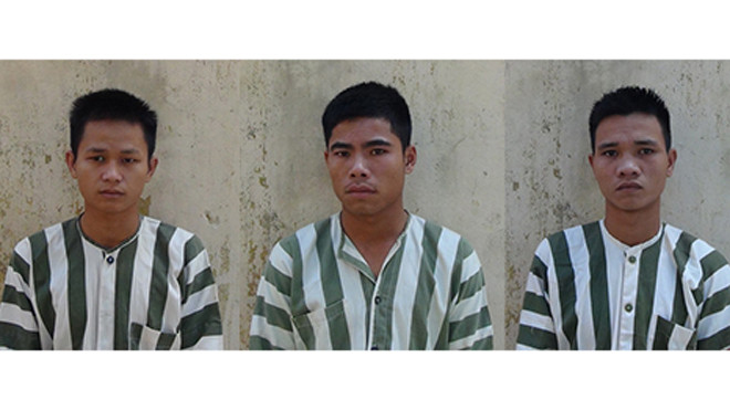 Thành, Tính, Công bị khởi tố vì tổ chức và tham gia đánh nhau. Ảnh: Trần Tuấn