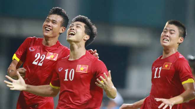 Công Phượng và các đồng đội ở HA.GL sẽ là nòng cốt ở SEA Games 2017?. Ảnh: Vnexpress