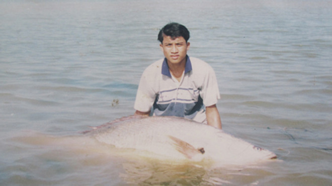 Con cá sủ vàng gần 7 yến mà ông Lới bắt được