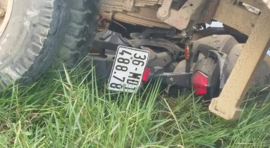 Hiện trường vụ tai nạn. Ảnh: Bạn đọc cung cấp