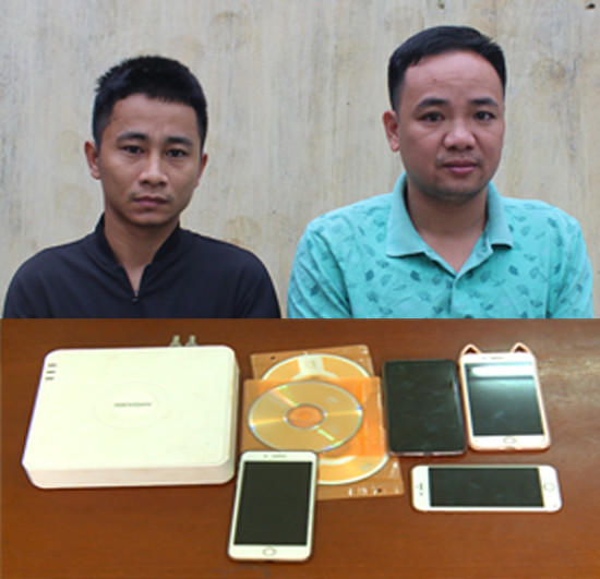 Hàng chục chiến sỹ công an khám xét hoạt động của 2 đối tượng cho vay nặng lãi