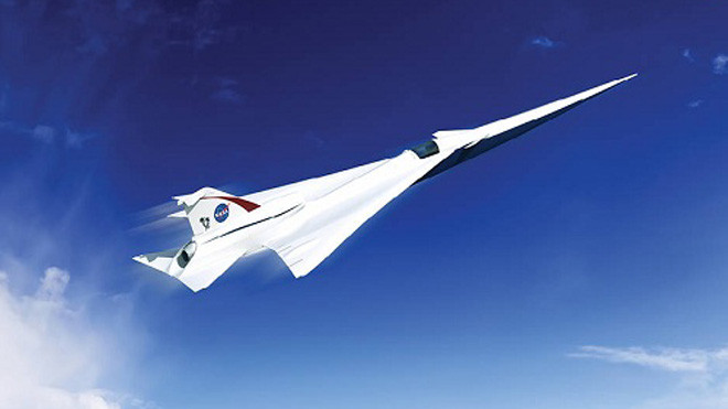 Mẫu máy bay siêu thanh không ồn đầu tiên do NASA chế tạo có thể cất cánh vào năm 2020. Ảnh: NASA.
