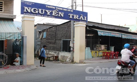 Trường Nguyễn Trãi- nơi thầy T. làm việc - Ảnh: Nguyễn Nhân 