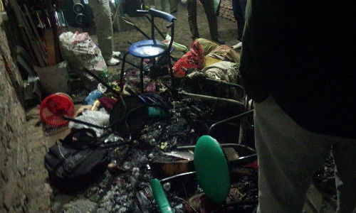 Nhiều đồ đạc trong nhà bị thiêu cháy *ảnh: DC