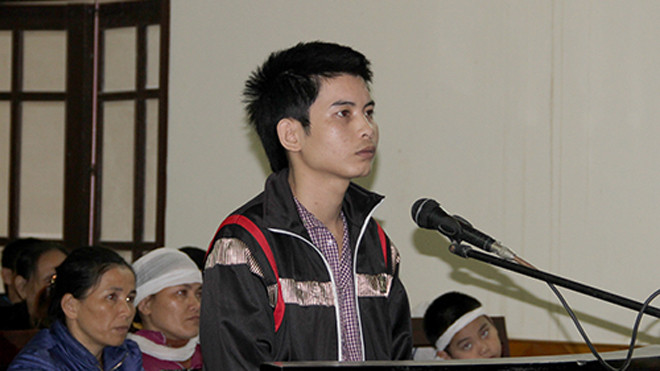  Bị cáo Xuân tại phiên tòa sáng nay. Ảnh: Đức Hùng