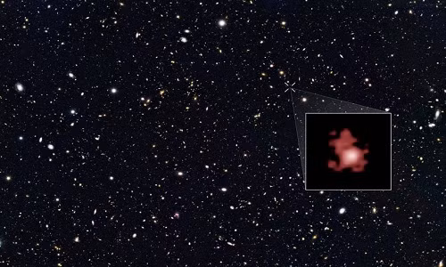 Thiên hà GN-z11 ở cách Trái Đất 13,4 tỷ năm ánh sáng. Ảnh: NASA.