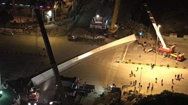 'Dầm cầu vượt Hoàng Minh Giám chỉ nghiêng, không rơi'