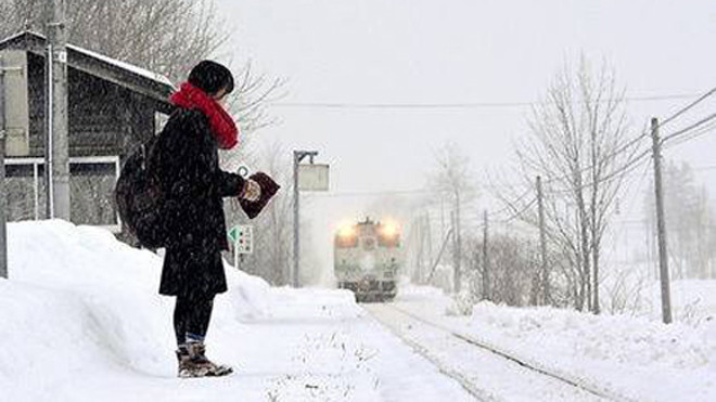 Hình ảnh về ga tàu 3 năm chỉ chở một khách được CCTV chia sẻ trên Facebook.