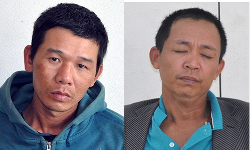 Minh và Dạ tại cơ quan công an. Ảnh: Đ.X.