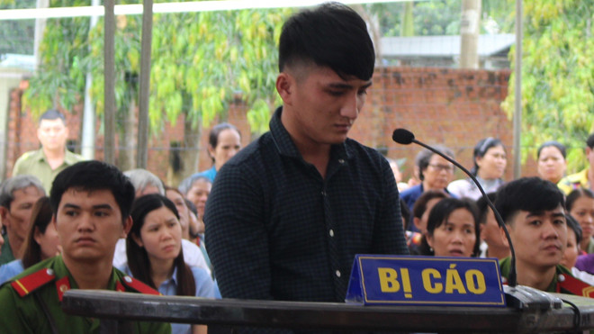 Bị cáo Chung tại phiên tòa