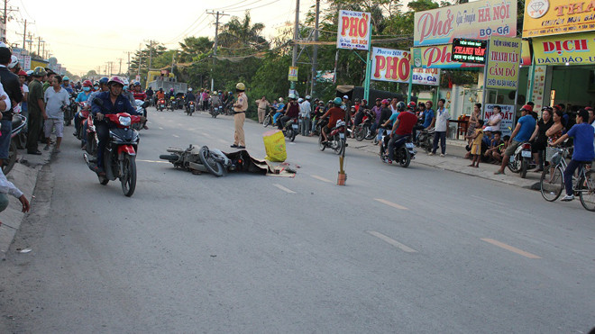 Hiện trường tai nạn.