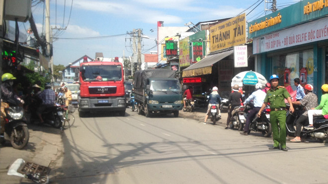 Hiện trường vụ tai nạn.