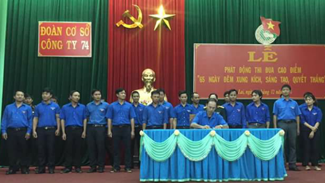 Đoàn cơ sở thi đua cao điểm xung kích sáng tạo