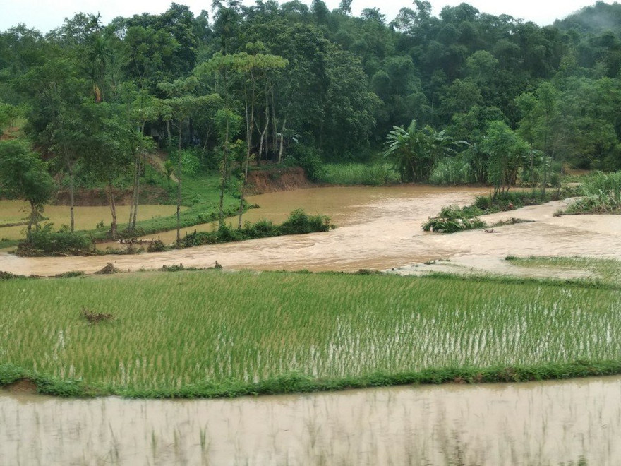 Lũ xuất hiện trên địa bàn huyện miền núi Thanh Hóa hôm 19/7