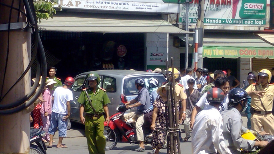 Hiện trường vụ tai nạn.