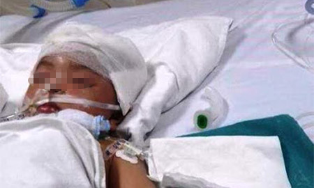 Trải qua nhiều cuộc phẫu thuật nhưng sức khoẻ cháu G.L vẫn chưa có tiến triển.