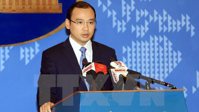 Người Phát ngôn Bộ Ngoại giao Lê Hải Bình. Ảnh: TTXVN