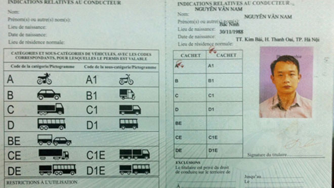 Giấy phép lái xe quốc tế có hiệu lực 3 năm.