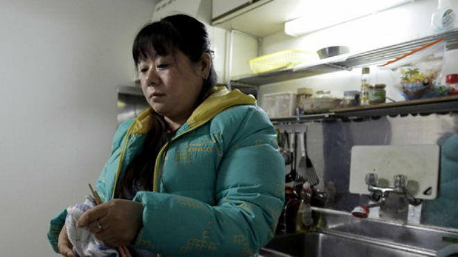 Tang trong nơi ở dành cho các nhân viên học việc Trung Quốc tại Hashima. Ảnh: Bloomberg