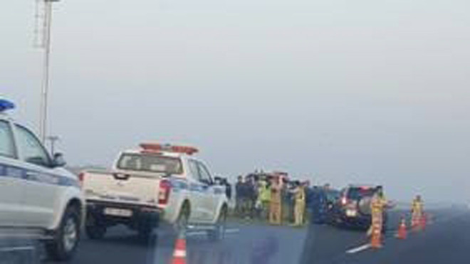 Lực lượng CSGT xử lý vụ tai nạn (Ảnh otofun Hải Phòng)