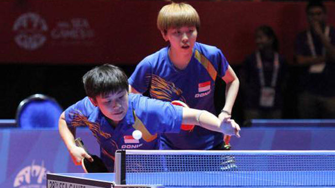 Bóng bàn 'mở hàng' HCV SEA Games 28 cho Singapore