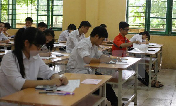 Các thí sinh dự kỳ thi tốt nghiệp THPT năm 2013-2014. (Ảnh: Quý Trung/TTXVN) 