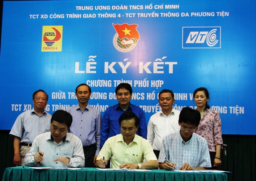 Lễ ký kết phối hợp giữa T.Ư Đoàn, Cienco 4 và VTC