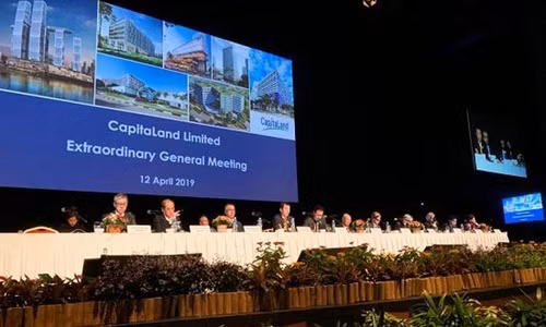Đại hội cổ đông bất thường CapitaLand tạiSingapore, tổ chức vào ngày 12 tháng 4 năm 2019
