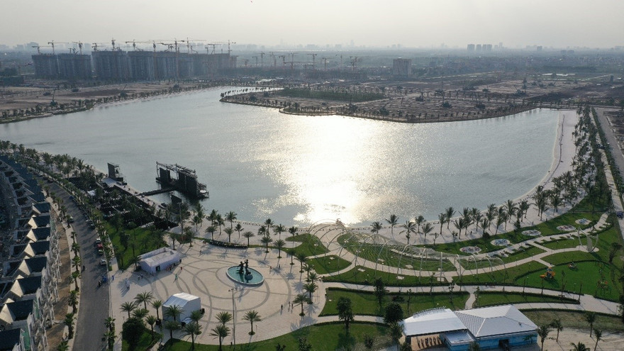 Hồ trải cát trắng 24.5ha – kỳ tích của đại dự án Vinhomes Ocean Park